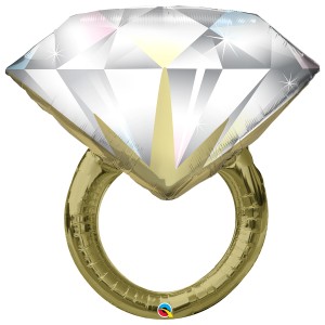 Forminis folijos balionas Žiedas su deimantu