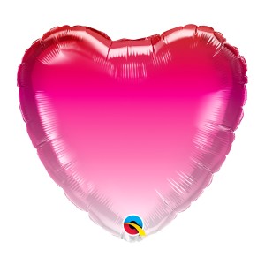 Širdelės formos folijos balionas Ombre