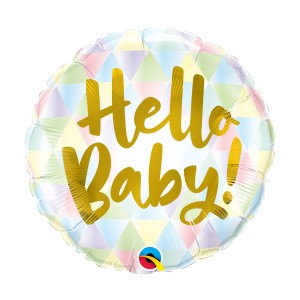 Apvalus folijos balionas Hello Baby