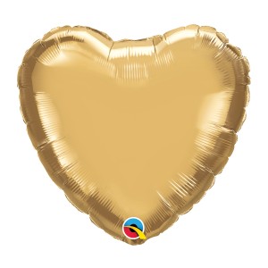 Širdelės formos folijos balionas Aukso sp.