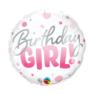 Apvalus folijos balionas Birthday Girl