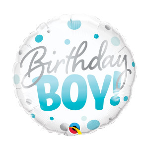 Apvalus folijos balionas Birthday Boy