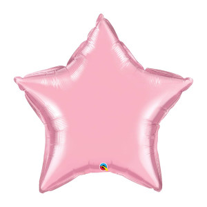 Žvaigždės formos folijos balionas Rožinis